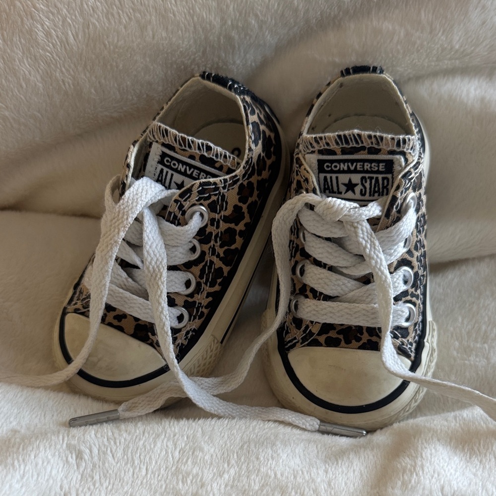 Converse Kids Sneakers with Leopard Pattern